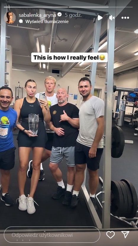 Aryna Sabalenka ze swoim sztabem