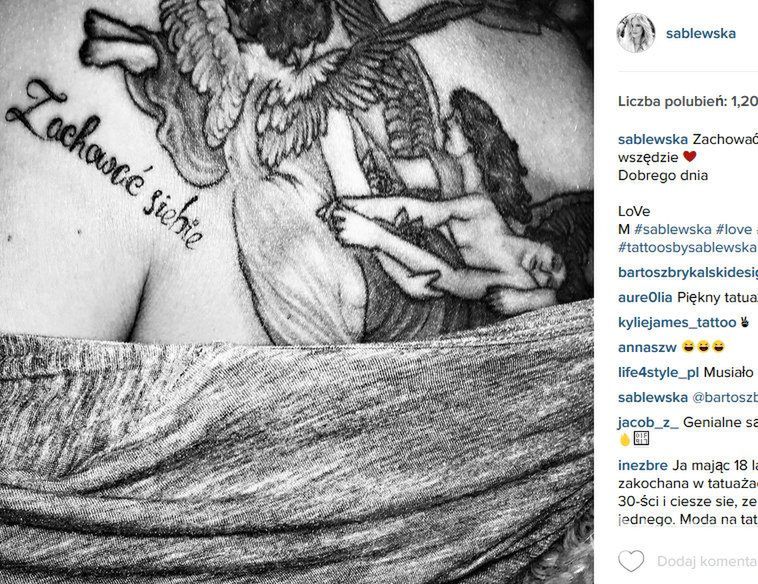 Tatuaże Mai Sablewskiej (fot. Instagram)