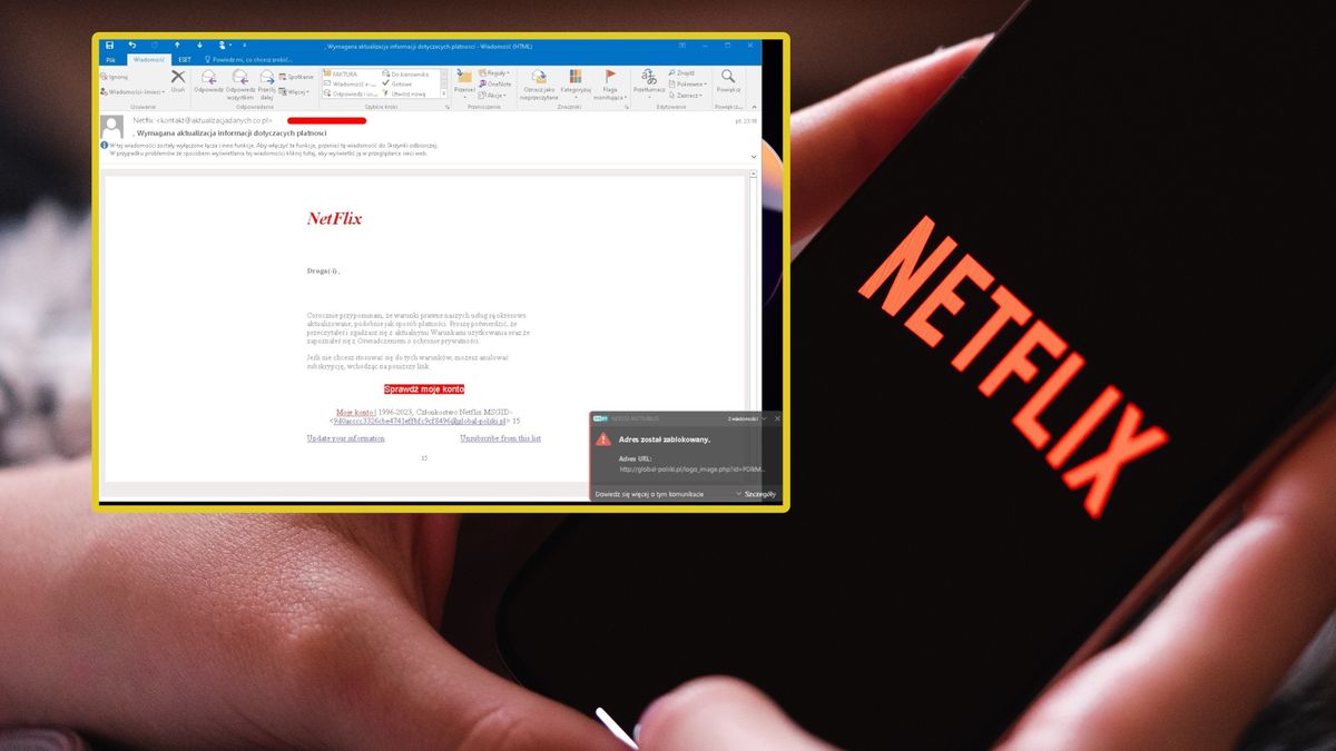 Fałszywa wiadomość o Netfliksie