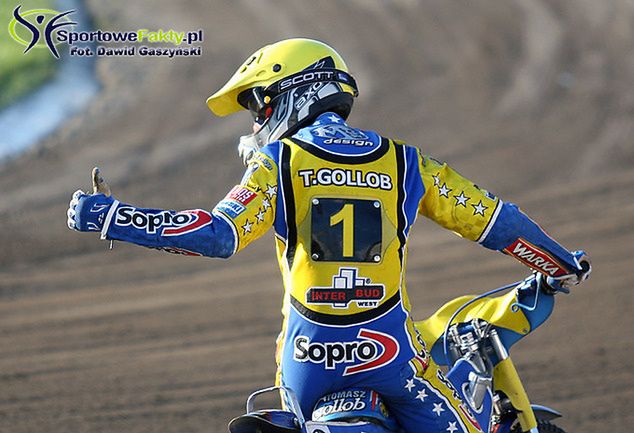 Tomasz Gollob na torze we Wrocławiu