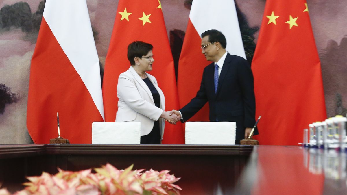 Beata Szydło i przywódca Chin Xi Jinping