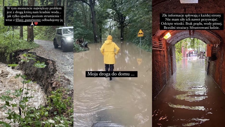 Małgorzata Szumowska relacjonuje sytuację na Ziemi Kłodzkiej