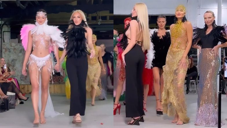 Caroline Derpienski na pokazie własnej kolekcji