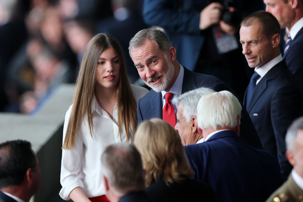 King Felipe VI and Infanta Sofia during the Euro 2024 final