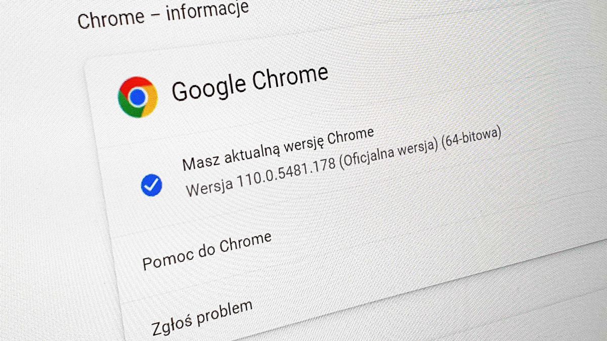 Aktualizacja Google Chrome