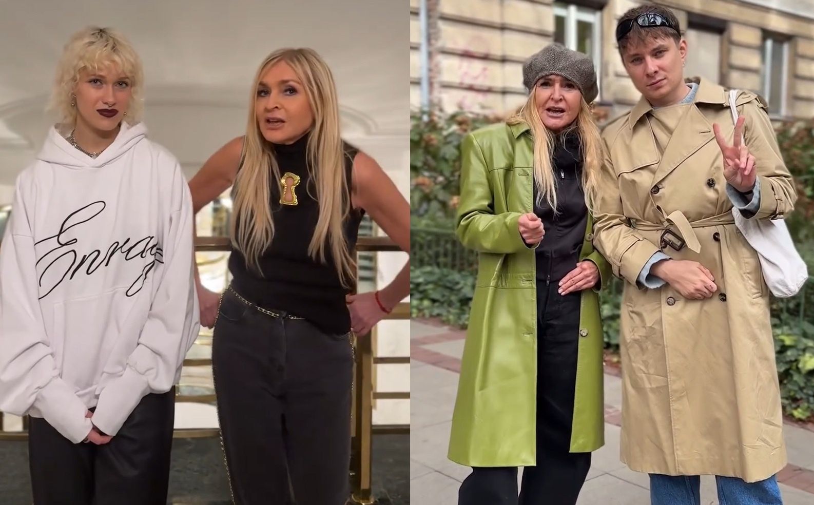 Monika Olejnik z Heleną Englert i Ralphem Kaminskim