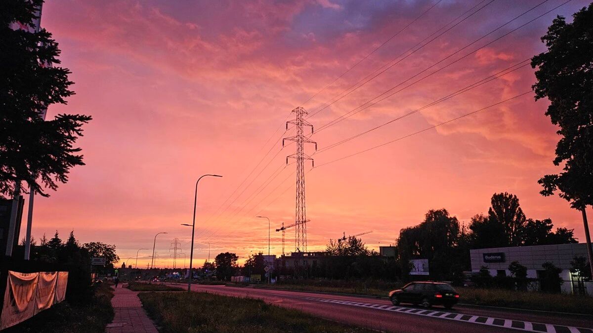Zachód słońca nad Lublinem, ulica Nałęczowska