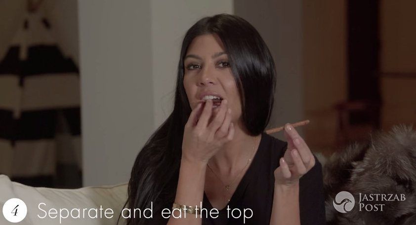 Kourtney Kardashian uczy, jak jeść KitKata