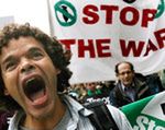 Setki demonstrantów przeciw wojnie w Iraku