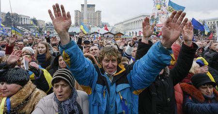 Ukraina: wielki wiec przeciwników władz w Kijowie
