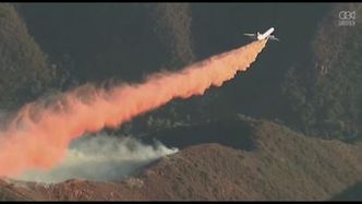 Załogi ratunkowe walczą z pożarem buszu