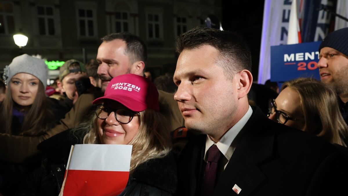 Kandydat na prezydenta RP Sławomir Mentzen na spotkaniu z wyborcami