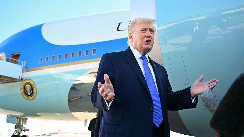 President Trump Departs Palm Beach For Memphis
WEST PALM BEACH, FLORIDA - MARCH 23: U.S. President Donald Trump speaks to reporters before boarding Air Force One at Palm Beach International Airport on March 23, 2026 in West Palm Beach, Florida. President Trump is traveling to Tennessee before returning to Washington. (Photo by Roberto Schmidt/Getty Images)
Roberto Schmidt