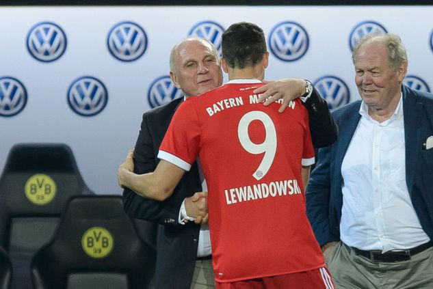 Uli Hoeness i Robert Lewandowski / Fot. TF-Images/TF-Images Getty Images