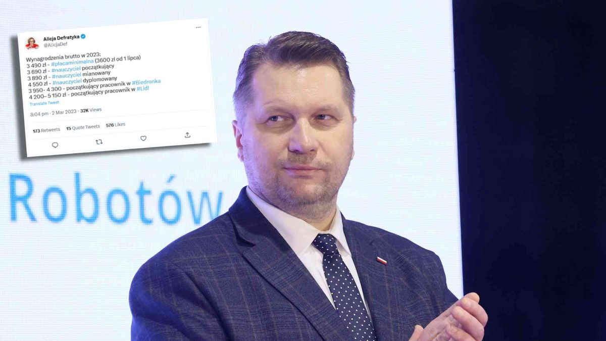 Minister Czarnek zapewnia, że będzie zabiegał o to, żeby podwyżki dla nauczycieli "były jeszcze większe"