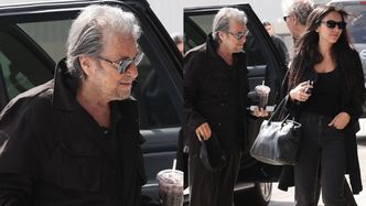 Al Pacino na lotnisku w towarzystwie młodszej o 53 lata matki swojego syna. Nie tak dawno temu widziano go z inną kobietą