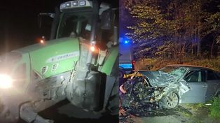 Ełk: Pijany wjechał w ciągnik. Kierowca audi uciekł