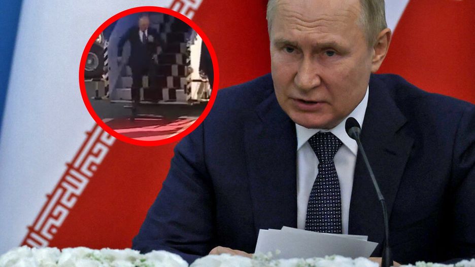 Na nagraniu widać jak Putin kuleje