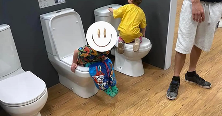 Zabrali 4-latka do sklepu budowlanego. Ze wstydu chcieli zapaść sie pod ziemię