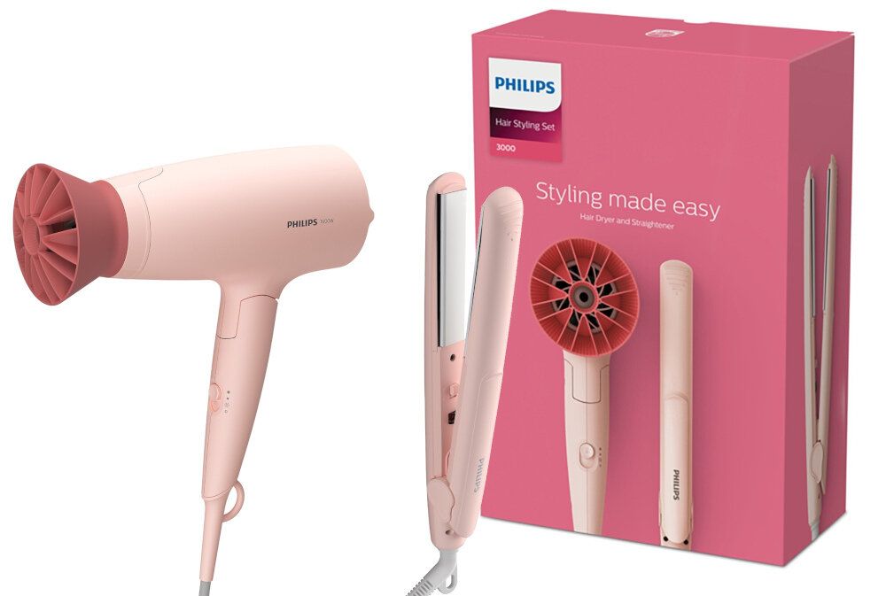 Prostownica PHILIPS BHP398/00 ThermoProtect + Suszarka do włosów 