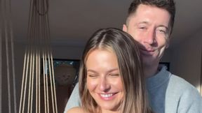 Krótki filmik o poranku. Rozanielona Lewandowska w objęciach męża