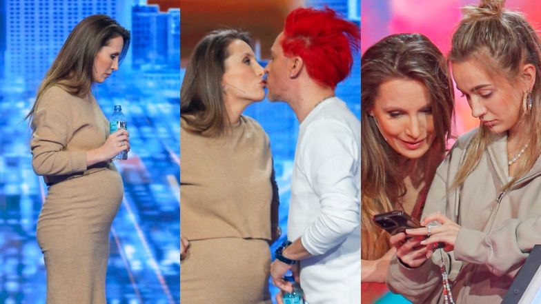 Pola Wiśniewska eksponuje ciążowy brzuszek na planie "Jaka to melodia?" (ZDJĘCIA)