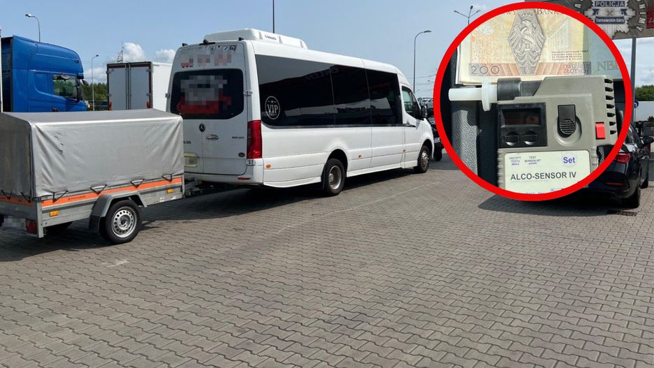 Pijany wiózł busem pasażerów po A1