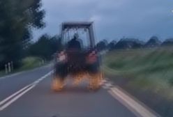 Pijany traktorzysta jedzie zygzakiem i śpiewa. Miał trzy promile