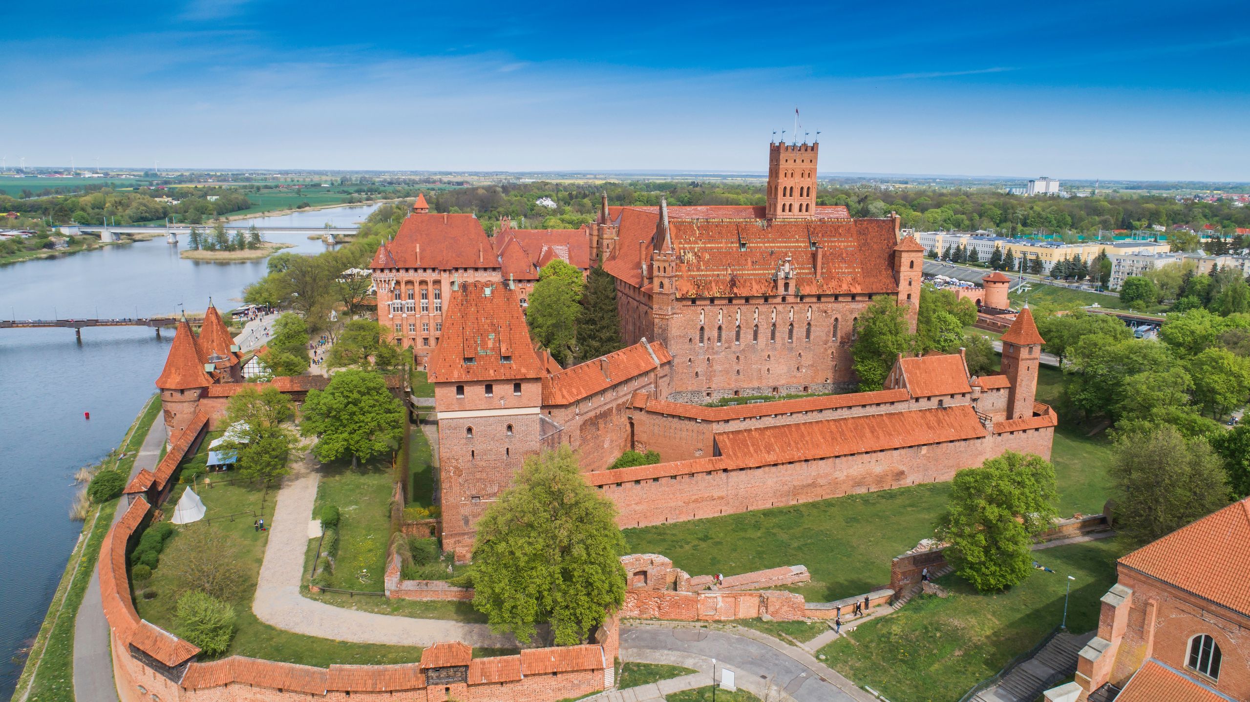 Krzyżacki zamek w Malborku nad Nogatem
