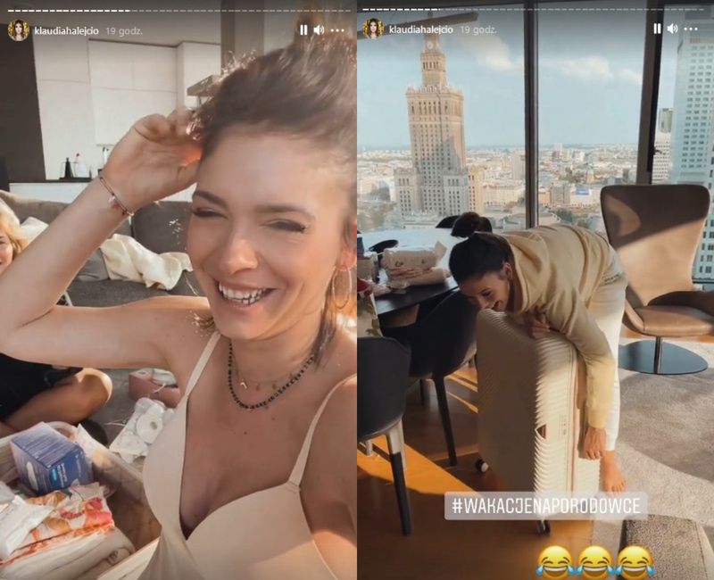 Klaudia Halejcio tuż przed porodem