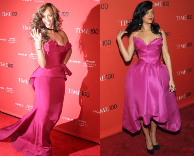 Rihanna i Tyra Banks na różowo (FOTO)