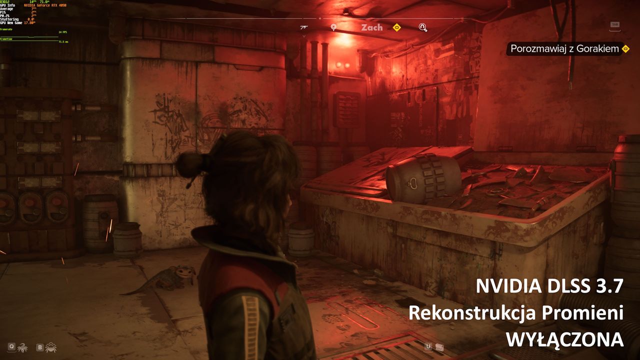 Star Wars Outlaws (PC) -  porównanie ustawień odszumiania 3 - DLSS RR OFF
