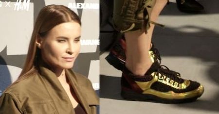 Joanna Horodyńska w złotych adidasach