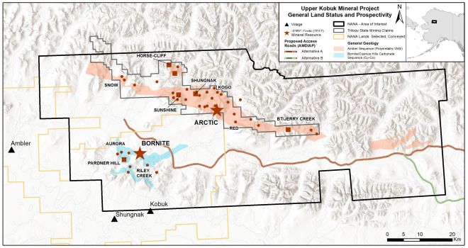 Plan of the deposits located in Alaska