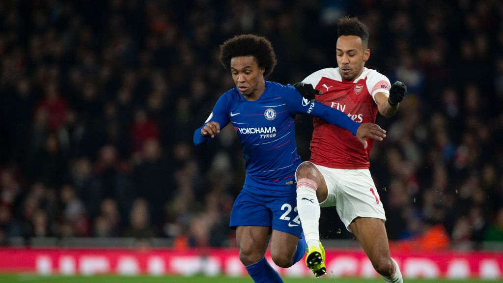 Getty Images / Visionhaus / Na zdjęciu od lewej: Willian, Pierre-Emerick Aubameyang