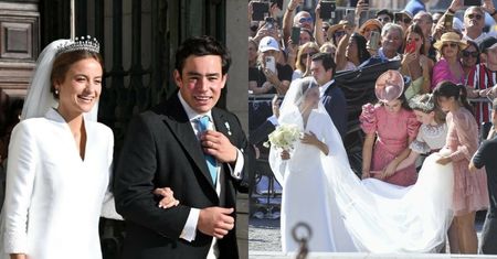 Tak wyglądał ślub księżniczki Coimbry Marii Franciszki de Bragançy i Duarta de Sousy Araújo. Panna młoda postawiła na KLASYCZNĄ suknię (ZDJĘCIA)