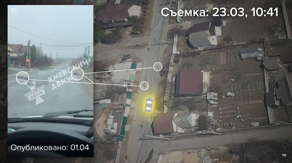 Kolejny dowód na winę Rosjan za masakrę w Buczy. Nagrania z drona 