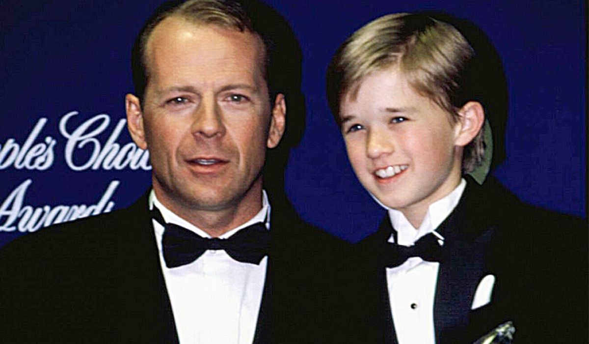 Bruce Willis i Haley Joel Osment podczas premiery "Szóstego zmysłu"