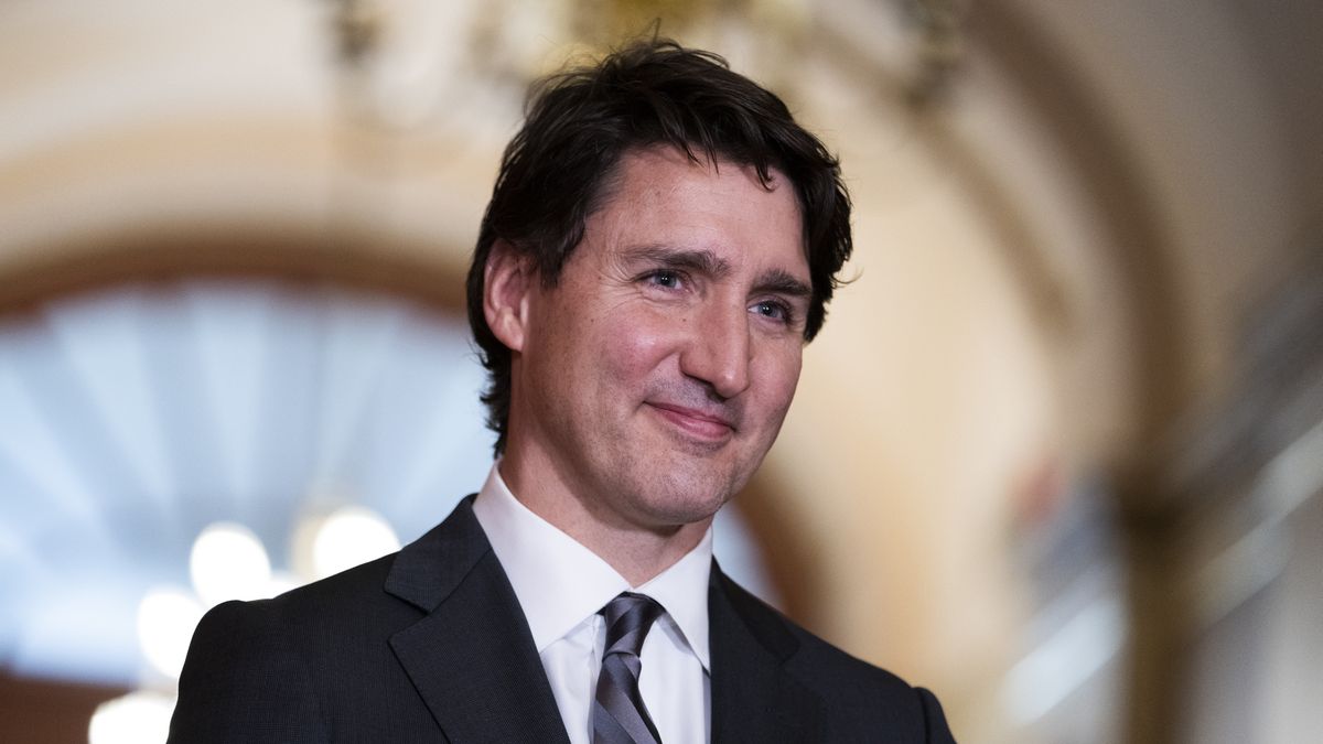 UNITED STATES - NOVEMBER 17: Canadian Prime Minister Justin Trudeau and Speaker of the House Nancy Pelosi, D-Calif., address the media before a meeting in the U.S. Capitol on Wednesday, November 17, 2021. (Photo By Tom Williams/CQ-Roll Call, Inc via Getty Images)