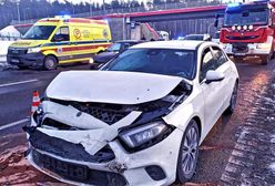 Sękocin Stary. Karambol 10 samochodów na S7