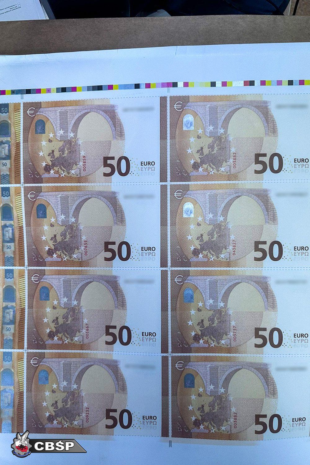 "Hurtownia" fałszywych 50-euro pod Krakowem. CBŚP zlikwidowało magazyn z 13 tysiącami podróbek – 50-latek w areszcie
