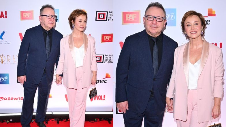 Zbigniew Zamachowski i Gabriela Muskała na gali rozdania Orłów