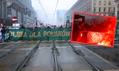 Incydent na Marszu Niepodległości. Flaga UE w ogniu