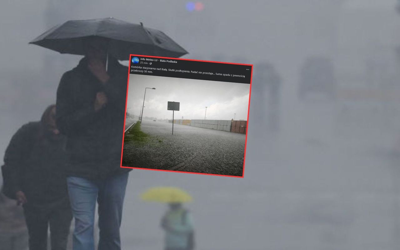 Biała Podlaska zalana. "Wiele ulic pod wodą". Wstrząsający widok