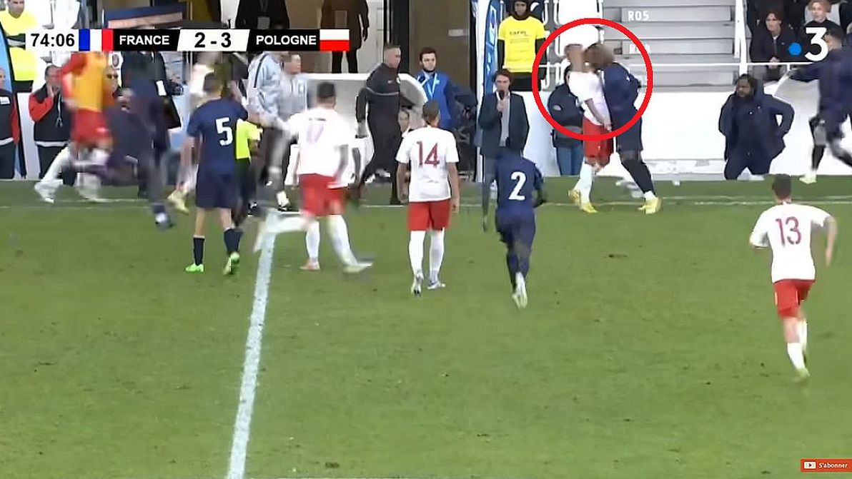 Zdjęcie okładkowe artykułu: YouTube /  France 3 Nouvelle-Aquitaine / Skandal w meczu Francja - Polska U-18