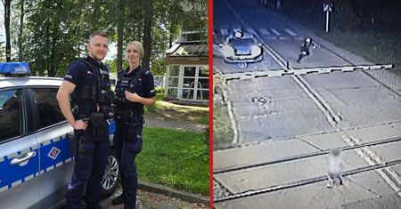 Dramatyczne chwile na przejeździe kolejowym. Policjanci uratowali życie małego chłopca