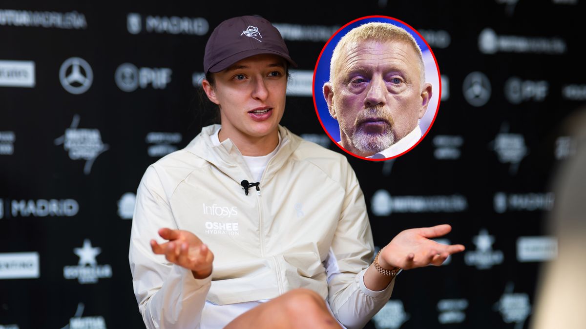 Getty Images / Robert Prange/ Francisco Macia/Quality Sport Images / Na zdjęciu: Iga Świątek, w kółku Boris Becker.