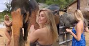 Karolina Pajączkowska w bikini głaszcze słonia na wakacjach z NOWYM PARTNEREM (ZDJĘCIA)