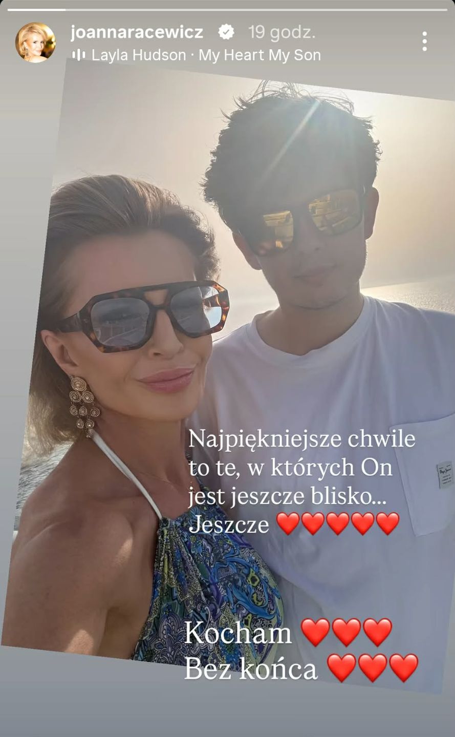 Wakacje Joanny Racewicz z synem