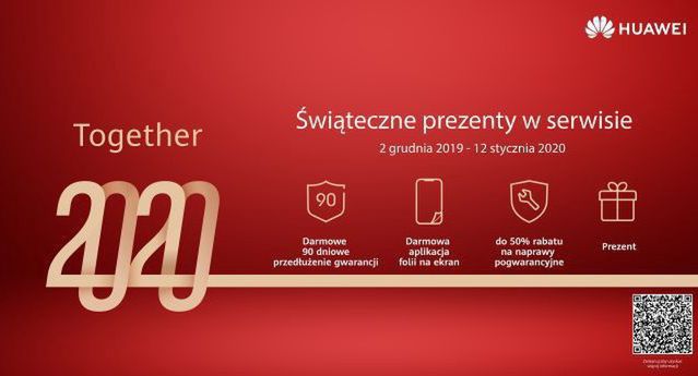 Huawei rusza z przedświąteczną promocją. Gwarancja dłuższa o 3 miesiące i darmowa folia na ekran